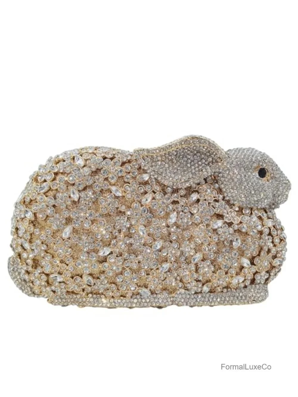 Mini Rhinestone Rabbit Clutch Purse Crystal Evening Bag Party Prom
